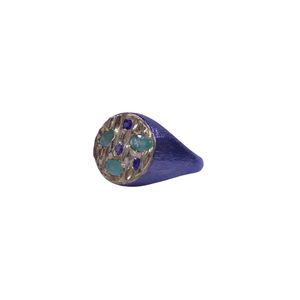 Wedding Wear 925 Sterling Silver Gold Plated Jewelry Emerald Gemstone Women Wear Classic <b>Couple</b> <b>Ring</b> - Product Image 5