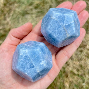 Dodecaedro de Calcita Azul Natural, Piedra de Cristal Geométrica, Dodecaedro de Ágata, Gema Curativa, Venta al por Mayor - Product Image 3