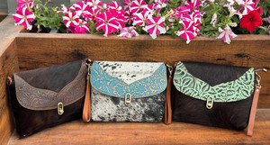 Bolsos de piel de vaca de estilo occidental para mujer, nuevo diseño, monedero tallado, bolso informal, bandolera de cuero genuino, bolsos cruzados - Product Image 4