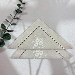 Fresh Vietnam VNAP High Quality Cotton/Linen Embroidered Customized Design Cocktail Napkins for Parties Weddings <b>Needlework</b> - Product Image 6