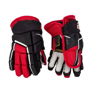 Gants de hockey sur glace jaunes pour adultes, en nylon durable, fermeture auto-agrippante, motif uni, équipement de protection - Product Image 5