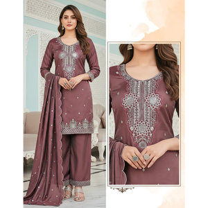 Conjunto de 3 Piezas de Traje Kurti Tradicional Romano de Vidrio para Mujer, Ropa de Fiesta, Tallas M-XXL - Product Image 2