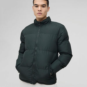 Chaquetas acolchadas con capucha y logotipo personalizado de nuevo diseño para hombre, chaqueta acolchada con cuello alto y agarre, chaquetas acolchadas de invierno - Product Image 1