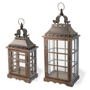 โคมไฟชนบททำจากโลหะและไม้7.25X17.25X7.25นิ้ว - Product Image 4