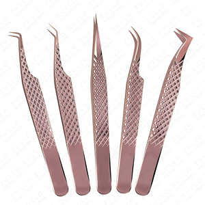 Wholesale Women Beauty Kit Stainless Steel Eyelash Tweezers Set Pointed Tip Multi Color Lash Extension <b>Tools</b> Best Price - Product Image 3