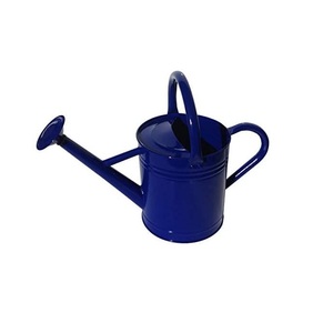 Arrosoir en métal au design exclusif, finition bleue, pour la maison et le jardin, porte-fleurs - Product Image 2