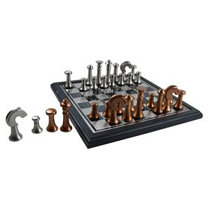 Designer Players With Metal <b>Chess</b> Game Copper Antique and Silver Finishing Design Tow Players Design Go Game Indoor <b>Chess</b> - Product Image 2