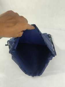 Sac à dos à cordon de serrage en polyester bleu marine, cordons d'épaule réglables, léger, grande capacité, sac de sport, sac d'école - Product Image 3