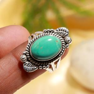 High Quality <b>925</b> Sterling <b>Silver</b> Oval <b>Ring</b> Handmade Bezel Arizona Turquoise Gemstone <b>Silver</b> Plated Weddings Parties <b>Ring</b> - Product Image 2