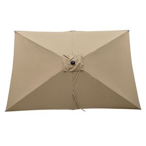 Ombrellone da Esterno Impermeabile 6x9 piedi con Manovella e Pulsante di Inclinazione per Giardino, Cortile, Piscina e Nuoto - Product Image 5