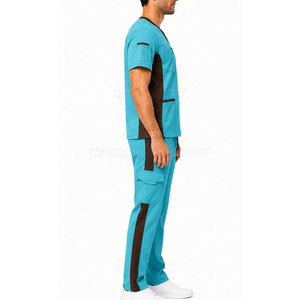 Tenue de travail élégante pour hommes, vêtements de santé en matériau de qualité supérieure, design épuré, coupe confortable, coutures soignées et rangement pratique - Product Image 6