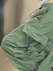 Pantalons cargo baggy pour femmes personnalisés, style Y2K, multi-poches, streetwear, OEM, vente en gros - Product Image 3