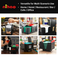 NIHAO Kunststoff-Serviettenspender Bedruckte Tisch-Taschentuchbox für Restaurants, Bars und Cafés