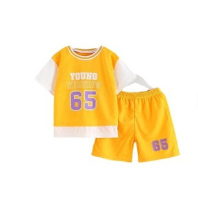 Ensembles de survêtements unisexes pour enfants, respirants, à taille élastique, couleur unie, séchage rapide, sportifs, pour la gym, le fitness et le basketball - Product Image 4