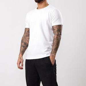 100% <b>Linen</b> Factory <b>Top</b> Quality Custom Logo Men's Blank Comfortable Fabric Loose Fit Work Out Casual Home Wear T-shirt - Product Image 1