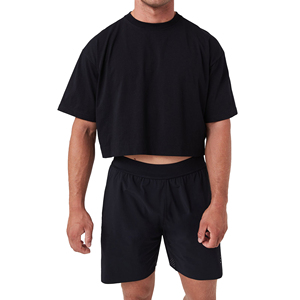 Camisetas Cortas de Algodón 100% para Hombre, Manga Corta, Secado Rápido, Transpirables, Color Sólido, Estilo Hip Hop, Personalizables, Ropa Urbana, Corte Holgado - Product Image 5