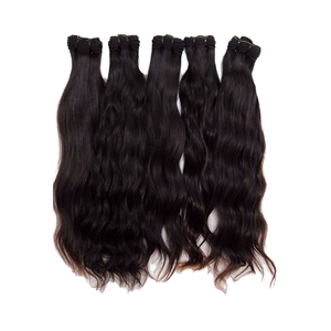 Máquina de cabello Remy ondulado indio virgen Paquetes de trama doble Individual Doble Super Extensiones de cabello tejido Todos los colores - Product Image 1