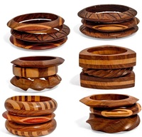 Wood Craft India, Nueva Pulsera Clásica de Madera Hecha a Mano, Tamaño Personalizable para Mujer, Joyería de Uso Diario, Decoración para Colgar en la Pared