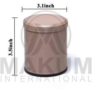 Gobelet à dés en cuir PU et cuir véritable personnalisé avec logo imprimé - Product Image 3