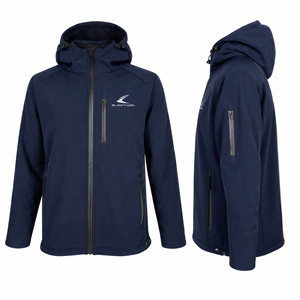 Chaqueta de Invierno con Capucha para Hombre, de Softshell, con Cierre, Impermeable, Transpirable, Antidesgarro, Anti-UV, 100% Poliéster, Superventas - Product Image 4