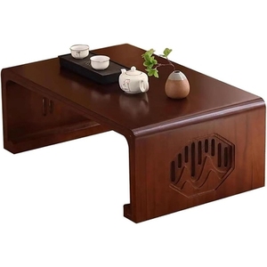 Meubles de jardin rustiques faits à la main au Pakistan, table en bois massif sculptée à la main avec support pliable, table d'extérieur portable - Product Image 4