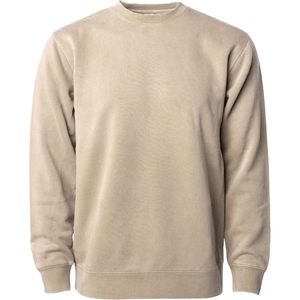 บริษัทอินดิเพนเดนท์เทรดดิ้ง เสื้อสเวตเชิ้ตคอกลมลายเรียบ สีทรายพิกเมนต์ ไซส์ XL ผ้าไม่ยับ ปักลาย 3 มิติ ซักเอนไซม์ - Product Image 1