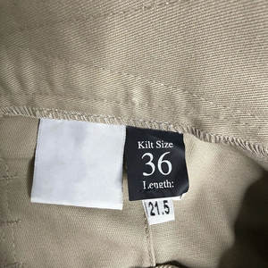 Kilt utilitaire kaki pour homme, taille 36, avec poches cargo, boutons-pression robustes, plissé, 2026 - Product Image 3