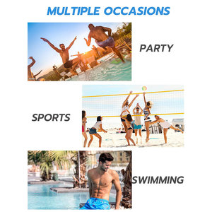 <b>Men</b> Swim Shorts Quick Dry Beach <b>Trunks</b> Elastic Waist Drawstring Lightweight Summer Swimming Shorts <b>Men's</b> Shorts - Product Image 6