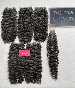 ผมทอเป็นลอนแบบชาวพม่าแท้100% ผม Remy แบบม้วนผมหยิกแบบขด - Product Image 6