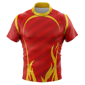 Maillot de rugby haute performance à manches courtes, respirant, pour l'entraînement en extérieur, vêtements de sport pour hommes, tenue d'équipe, haut de gamme - Product Image 2