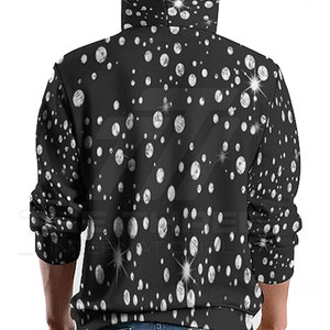 Sudadera con Capucha para Hombre, Moderna y Elegante, con Pedrería, Adornada con Cristales, Tejido Premium, Estilo Urbano - Product Image 3