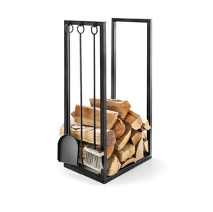 Porte-bois en métal au design moderne, parmi les plus vendus, pour le rangement du bois, avec couleur et dimensions personnalisables pour jardin et foyer domestique - Product Image 6
