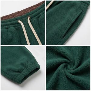 Custom Slogan 500gsm Cotton Fleece Flared Straight Wide Track Pants <b>Baggy</b> Oversized Double Waist Sweatpants <b>Men</b> Winter <b>Trousers</b> - Product Image 4