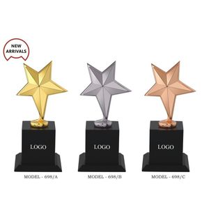 Premium Brass Star Shaped Dial Elegant Office Desk Decor Luxury Silver Brown Gold Plated Corporate Statement Piece - Product Image 2