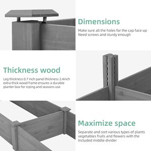 Large Outdoor 96x28x10 Over Ground Raised Garden Bed Tool-Free Assembly <b>Long</b> Planter <b>Box</b> for Outdoor Garden Buildings - Product Image 3
