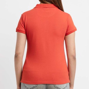 Women <b>Polo</b> Shirt Custom Made in Pakistan Slim Casual Fit <b>Orange</b> Golf T Shirt High Quality Knitted Comfortable Fabric Option - Product Image 6