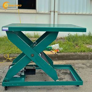 Table élévatrice électrique hydraulique 500 kg à ciseaux simple, mini, 1 ciseaux, hauteur de levage max. 720 mm, pour chargement en atelier industriel – Vente directe usine - Product Image 1