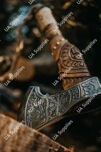 Factory Direct Wholesale Best Price Handmade Viking <b>Axe</b> Hand Forged Bearded Edge Wooden <b>Handle</b> Outdoor Camping Hatchet <b>Axe</b> - Product Image 5