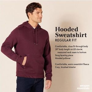 Sudadera con Capucha para Hombre, Color Sólido, Corte Regular, Tejido de Algodón, Informal, para Otoño, con Bolsillos - Product Image 5