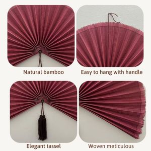 Abanico Decorativo Grande de Bambú para Colgar en la Pared, Ideal para Cabeceras de Dormitorio, Sala de Estar y Decoración de Resorts, Hecho en Vietnam por KINGCRAFTVIET - Product Image 4