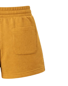 Custom Mustard Yellow Women Sweat Shorts Cotton Fleece Elastic Waist <b>Drawstring</b> Casual Summer Shorts OEM Manufacturer Supplier - Product Image 6