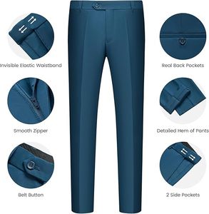 Luxury Mens Wedding <b>Suit</b> Pant Coat Formal Slim Fit Groom Tuxedo set - Product Image 6