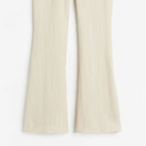 Pantalon évasé vintage pour femme de haute qualité et élégant, grande taille, 100 % coton, taille élastique, respirant, séchage rapide - Product Image 4