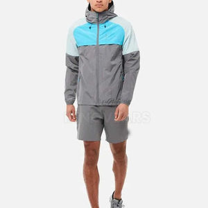 Conjunto de Chaqueta con Capucha y Pantalones Cortos Cortavientos Personalizados para Jóvenes, Traje Deportivo de Nylon con Cierre, Dos Piezas, Ligero y Transpirable - Product Image 4