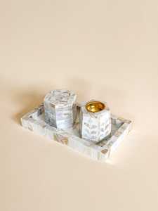 PearlELan mop inlay Bakhoor Set Premium Iridescent Shell Burner & <b>Incense</b> <b>Holder</b> for Sophisticated Home Decor - Product Image 5