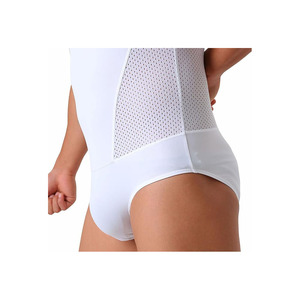 Débardeur de lutte blanc pour homme, sans manches, ajusté, respirant, avec empiècements en maille, toutes saisons, en Spandex et Polyester, taille élastique - Product Image 6