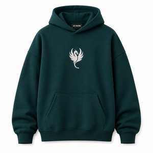 เสื้อฮู้ดดี้ผ้าฟลีซแบบโอเวอร์ไซส์สำหรับฤดูหนาว  ปักโลโก้ตามสั่ง  ลายฟีนิกซ์  สำหรับทั้งชายและหญิง - Product Image 1