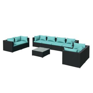 Ensemble de salon de jardin noir - Product Image 2