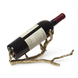 Wholesale Luxury Gold Metal <b>Twig</b> Wine Bottle Holder <b>Decorative</b> Single Bottle Tabletop Rack <b>For</b> Home & Hotel Barware Centerpiece - Product Image 5