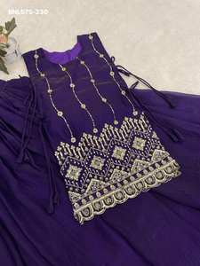Conjunto de Chaqueta y Lehenga-Choli de Diseño Exclusivo con Pedrería y Bordado Arca, de la Mejor Calidad, para Fiestas, Moda Femenina, Fabricante - Product Image 5
